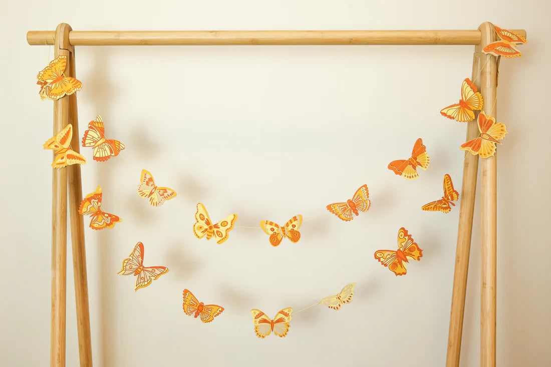 British Butterfly Sewn Garland