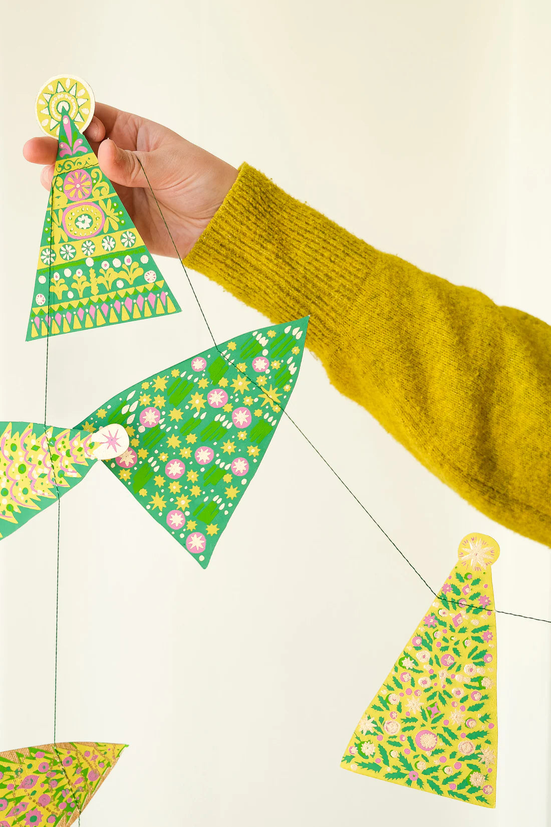 Midcentury Tree Sewn Garland