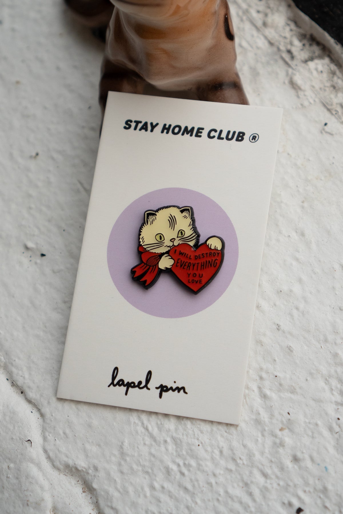 Destroy Cat Enamel Pin
