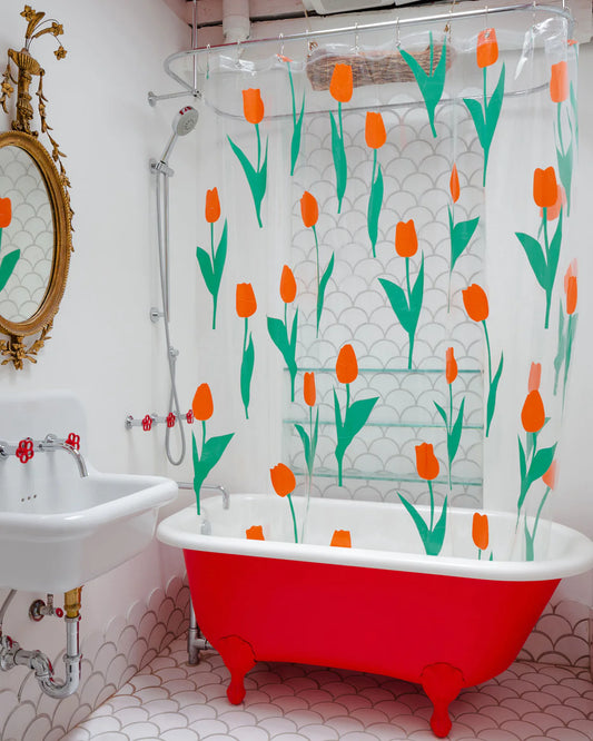 Red Tulip Shower Curtain