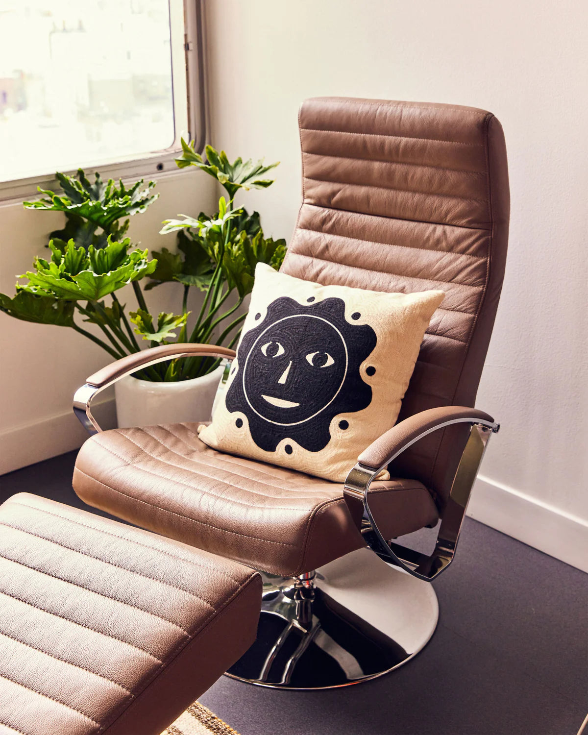 Everybody Sun Embroidered Pillow