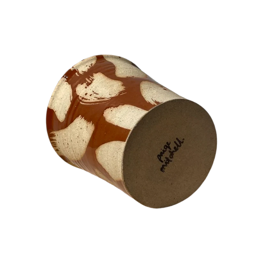 Brown Brush Stroke Pot