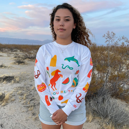 White Be You Be True Long Sleeve