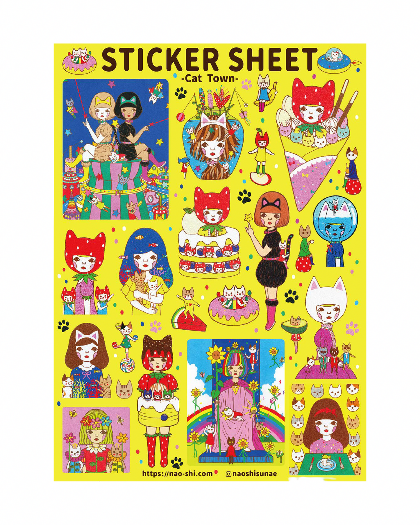Cat Town Sticker Sheet
