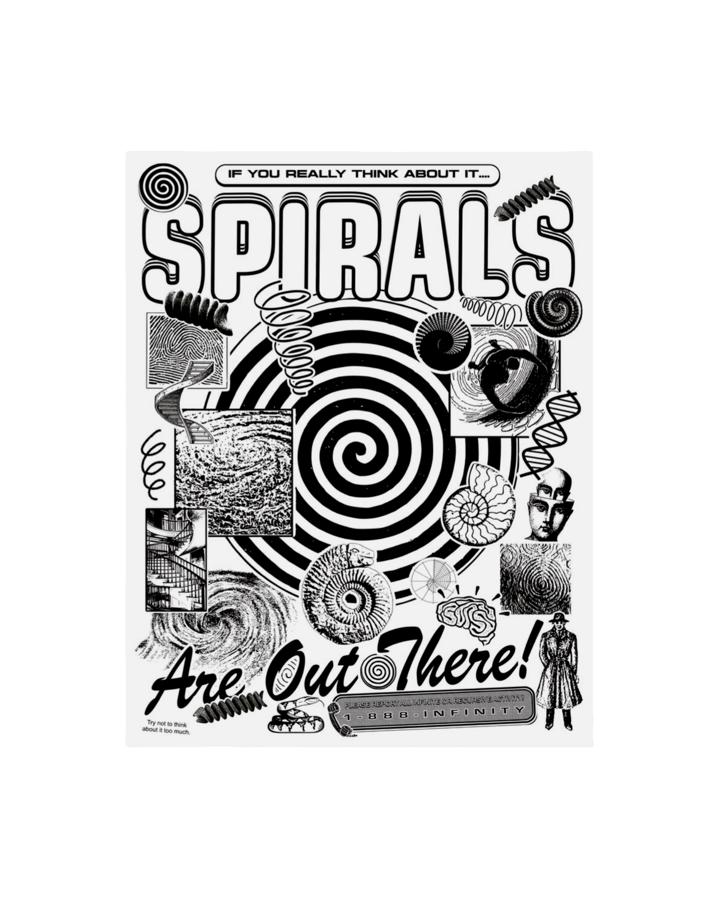 Sprials Risograph Print