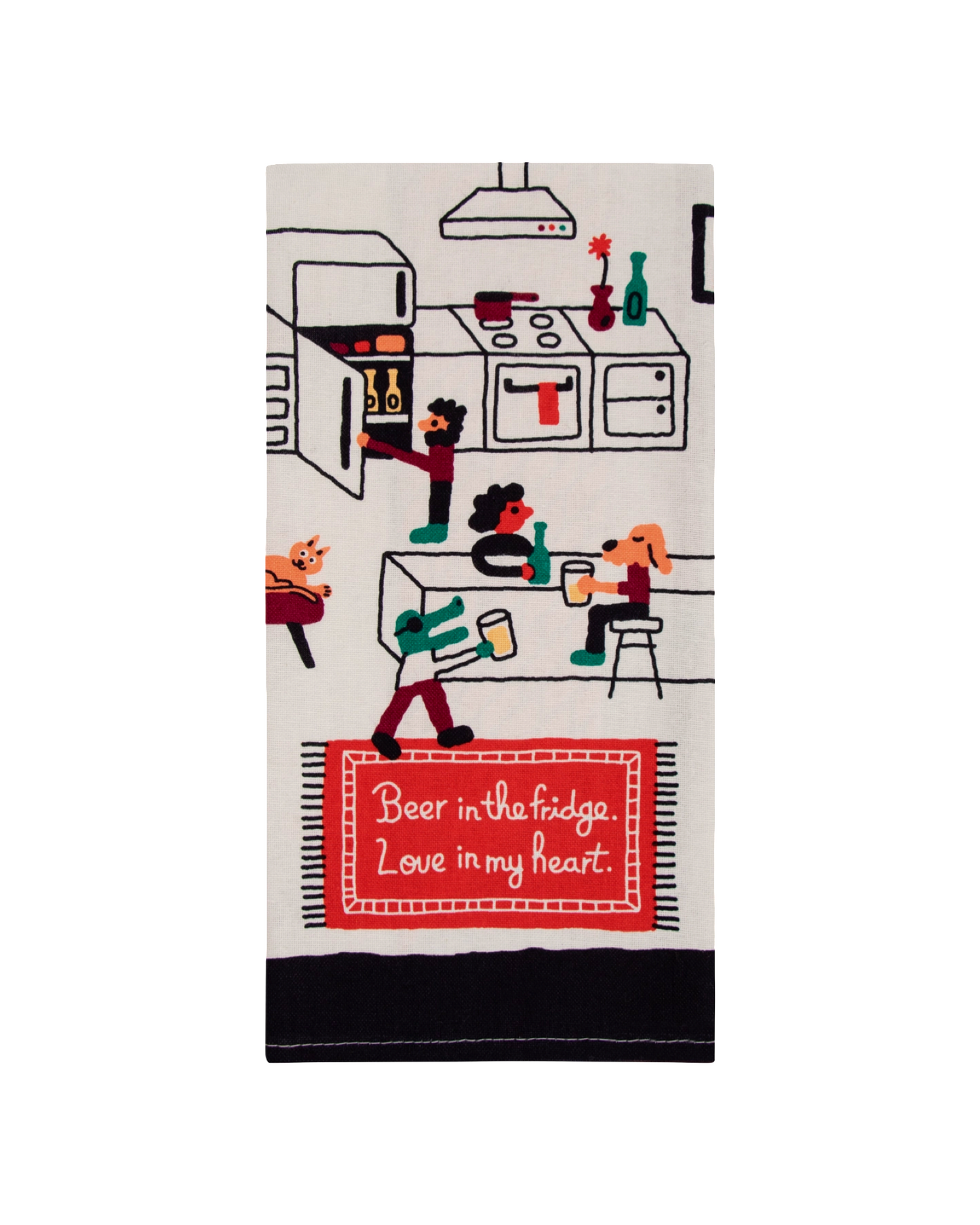 Beer In the Fridge Dish Towel