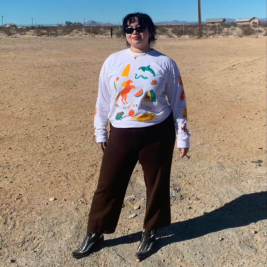 White Be You Be True Long Sleeve