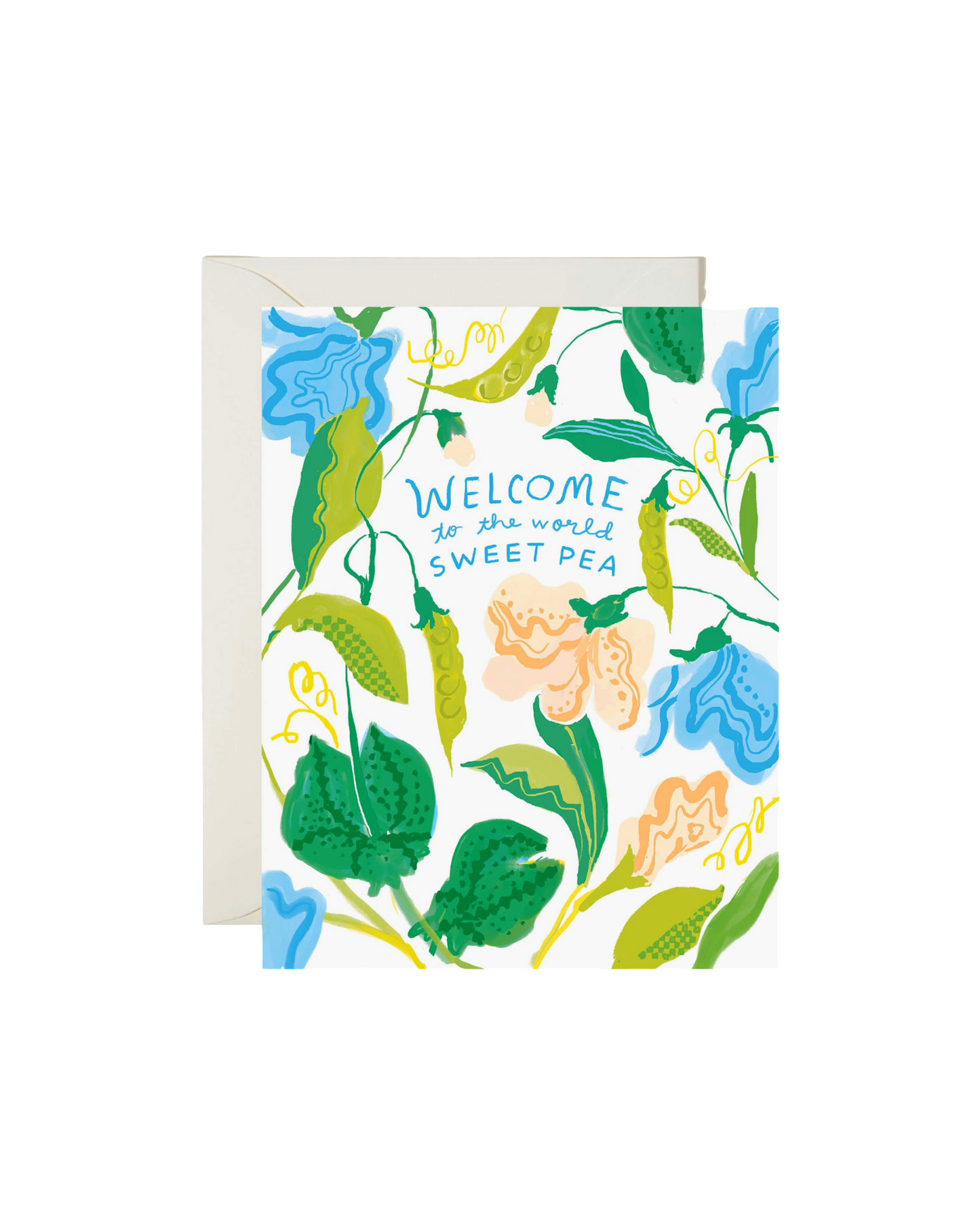 Welcome Sweet Pea Card