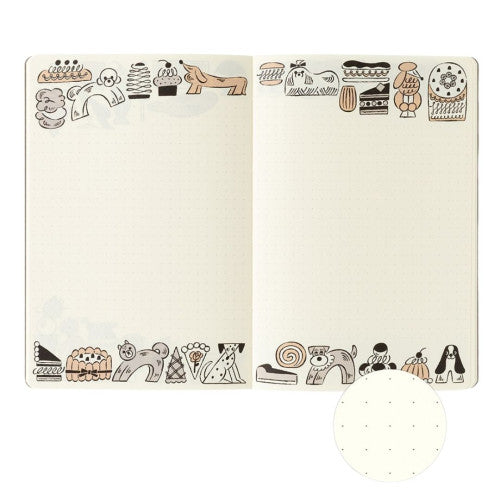 Midori Yuru Log Notebook : Sweets & Animals