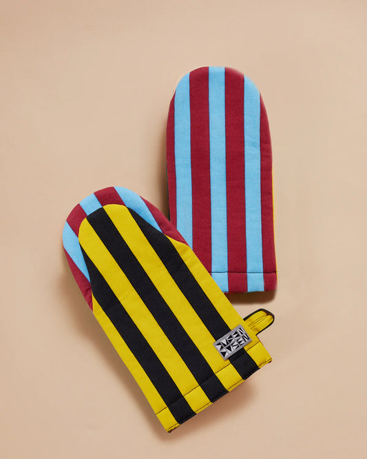Mustard Stripe Oven Mitt