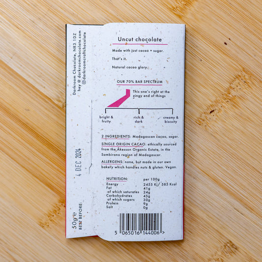 Darkroom 70% Madagascar Chocolate