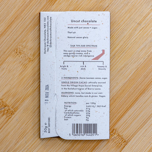 Darkroom 70% Sierra Leone Chocolate