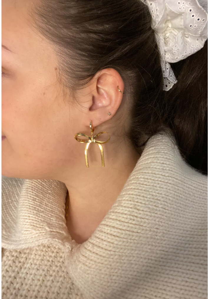 Bow Mini Hoops