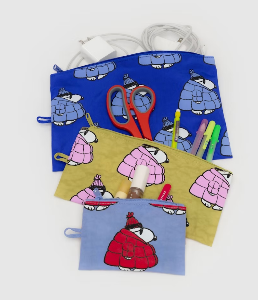 Puffer Snoopy Flat Pouch