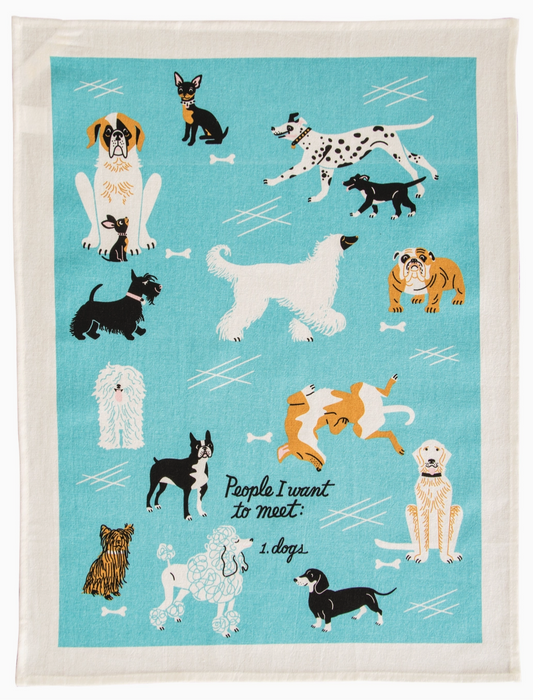 People To Meet: Dogs Dish Towel