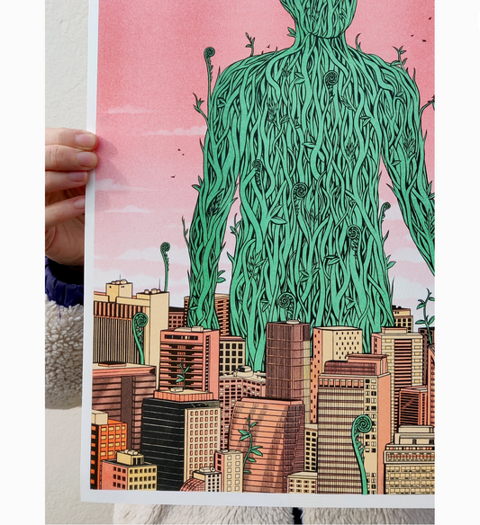 Awakened Risograph Print