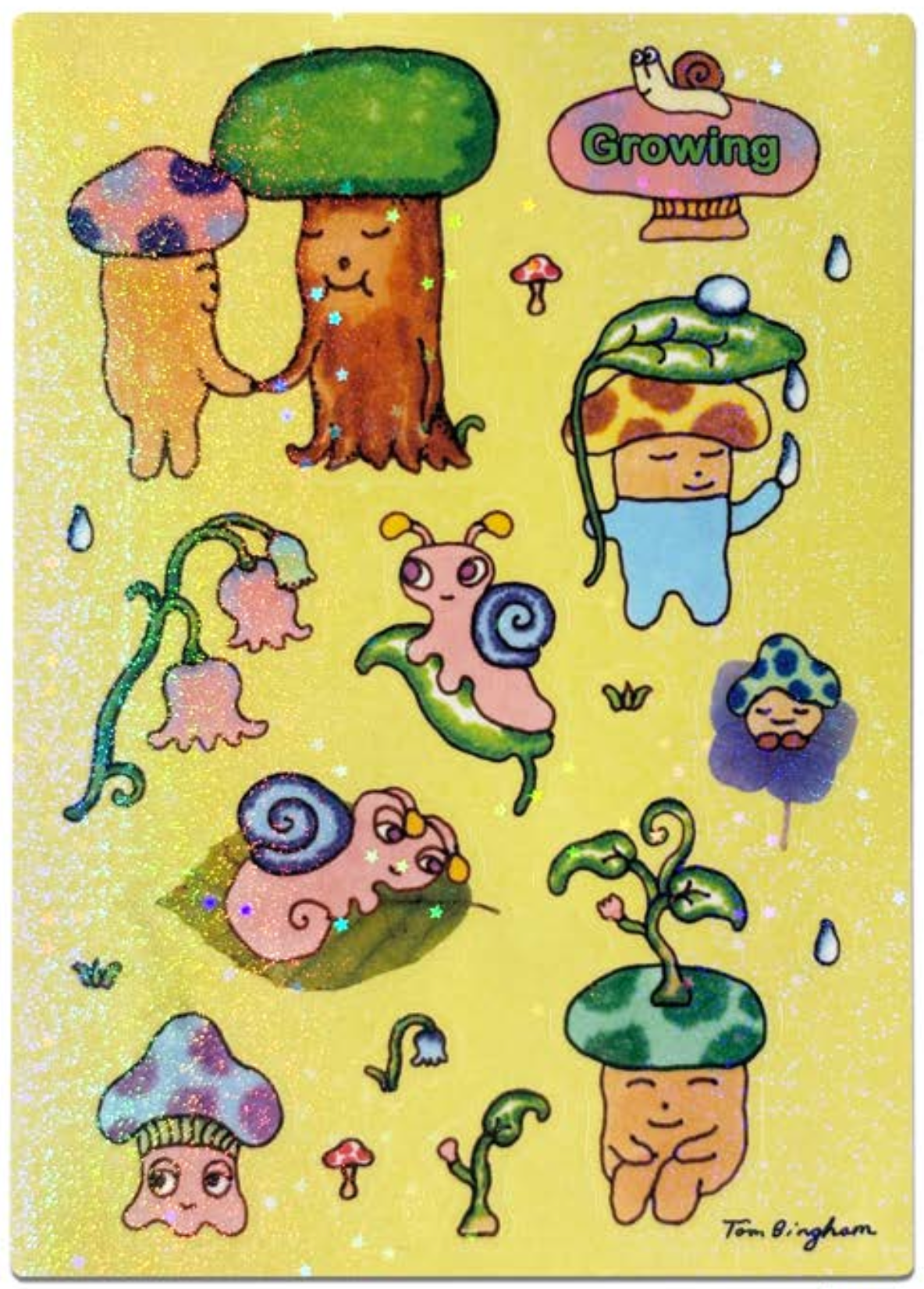 "Growing" A6 Stickers Sheet