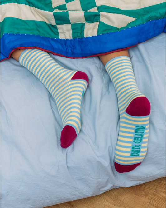 Striped Socks: Butter Toast
