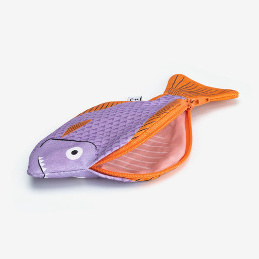 Lilac Piranha Fish Purse