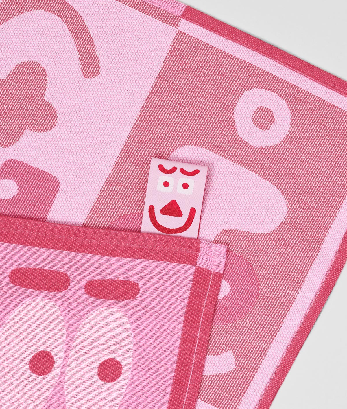 Pink Making Faces Tea Towel