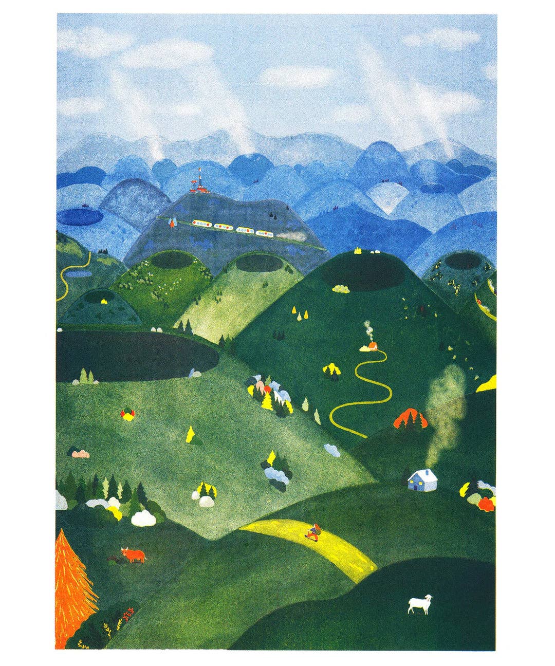 Chaîne des Puys - Charline Collette A3 Poster