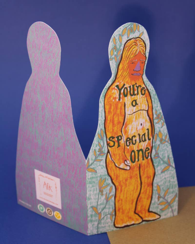 Yeti Shaped Greetings Card