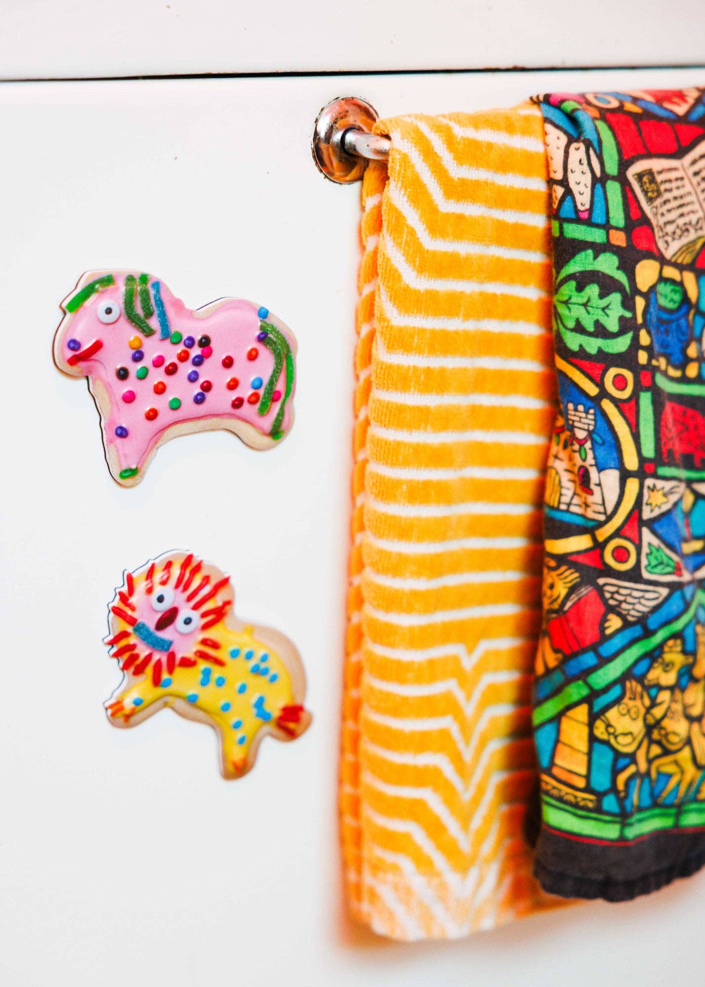 Weird lion cookie magnet