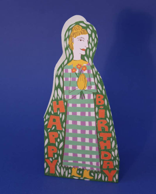 Flower Lady Shaped Card