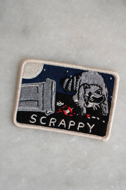 Scrappy Raccoon Embroidered Patch