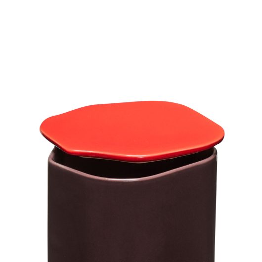 Amare Canister with Lid - Burgundy/Red