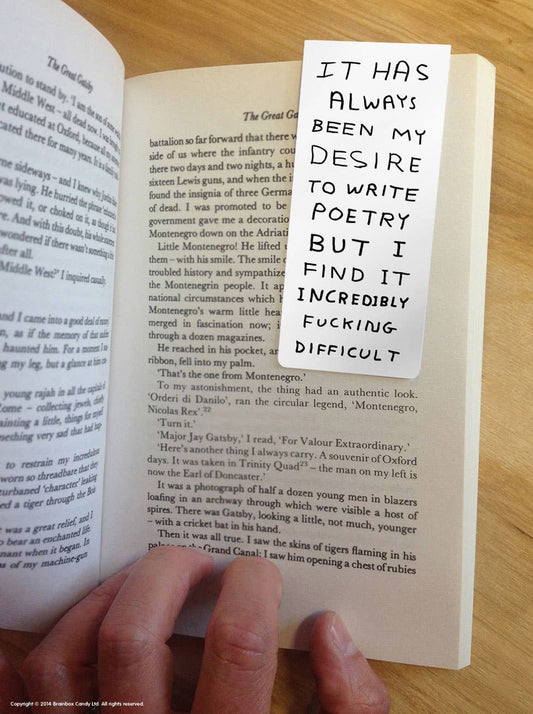 Write Poetry - David Shrigley Magnetic Bookmark