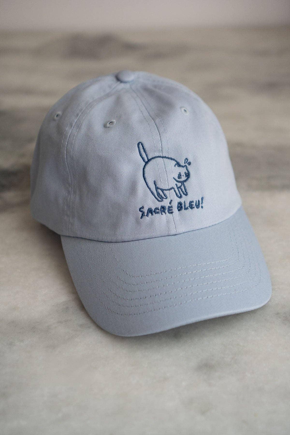 Sacré Bleu Dad Hat: Vintage Dark blue