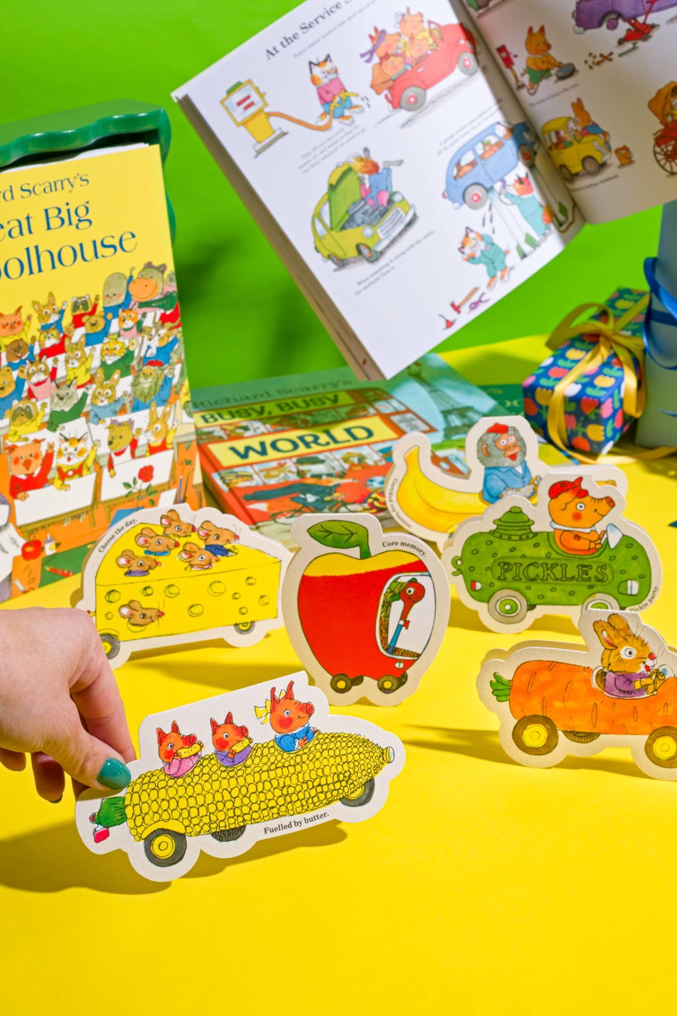 Lowly Worm Apple Car Die-cut Card
