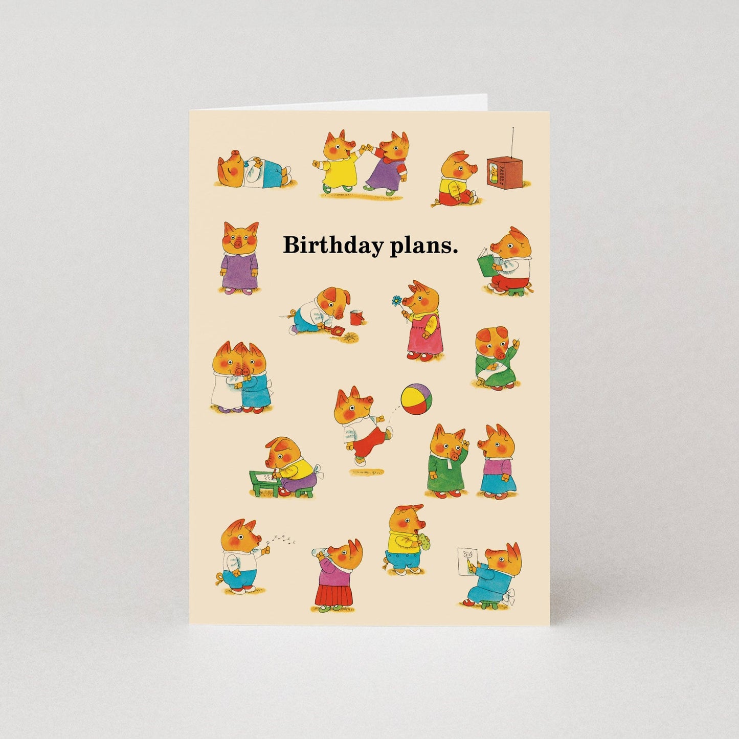 Birthday Plans Richard Scarry Card