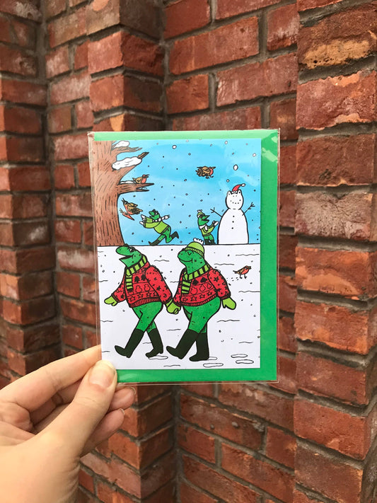 Christmas Frogs Card