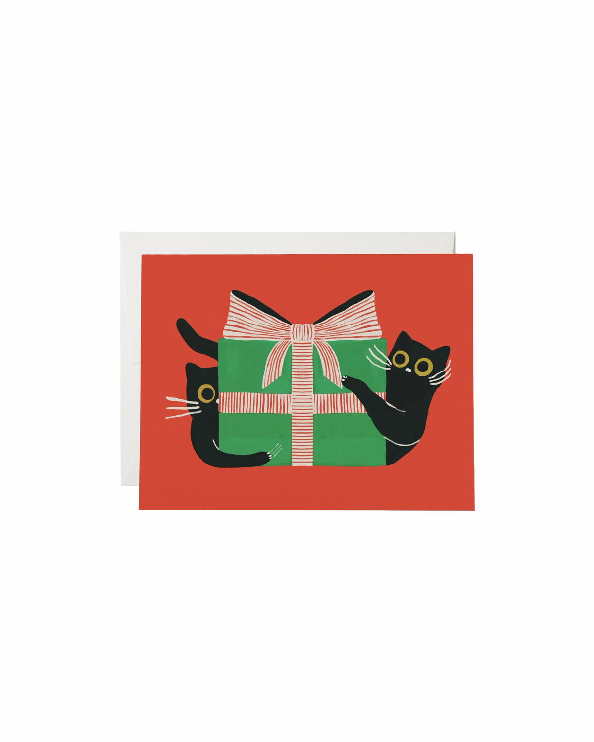 Holiday Black Cat Christmas Card