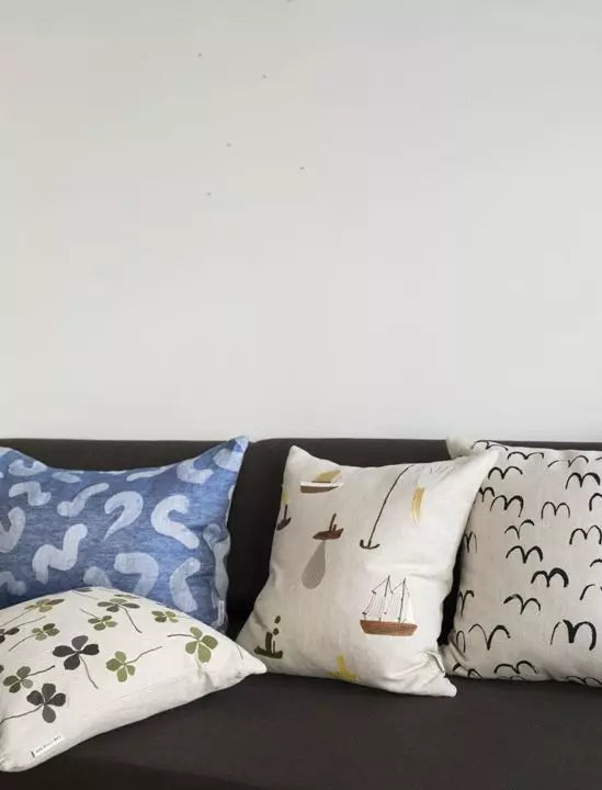 Sail with Me Embroidered Cushion