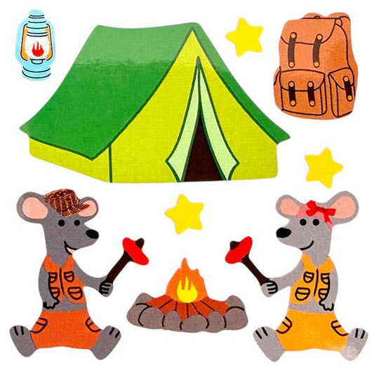 Camping Mice Sticker Sheet