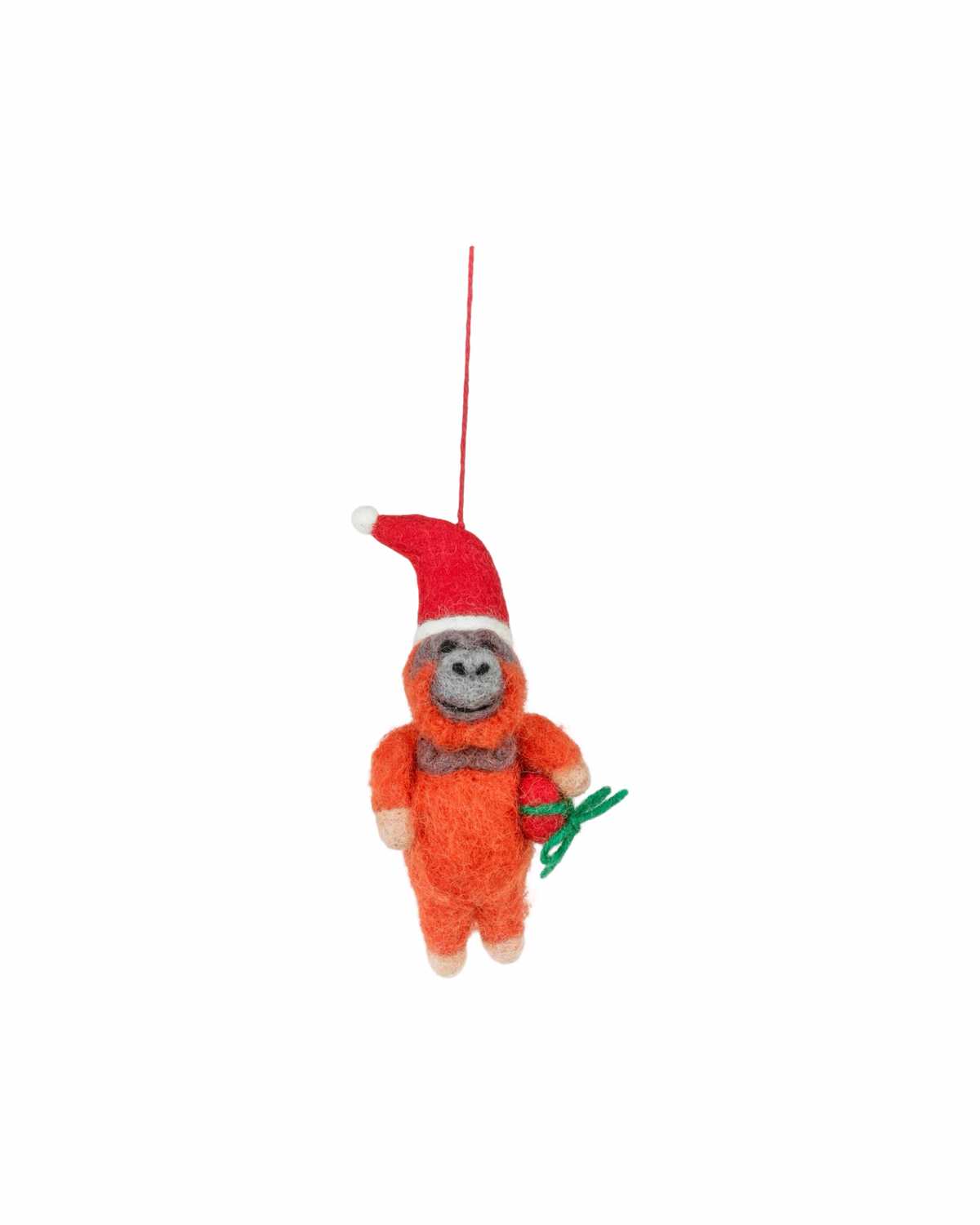 Christmas Orangutan Felt Decoration