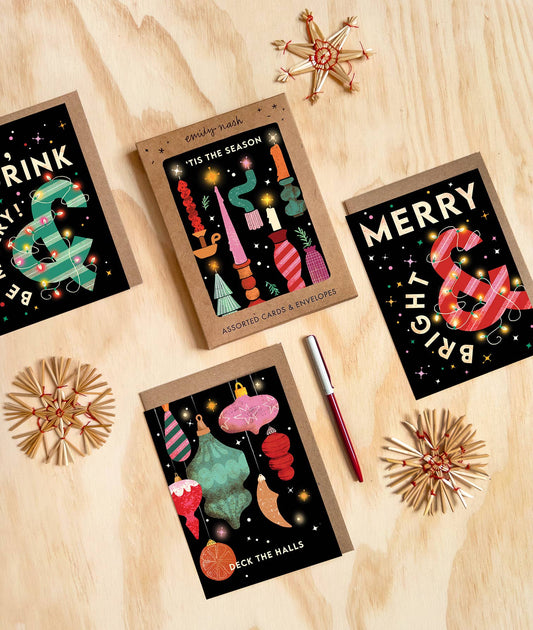 Christmas Lights - Box of 8 Assorted Cards