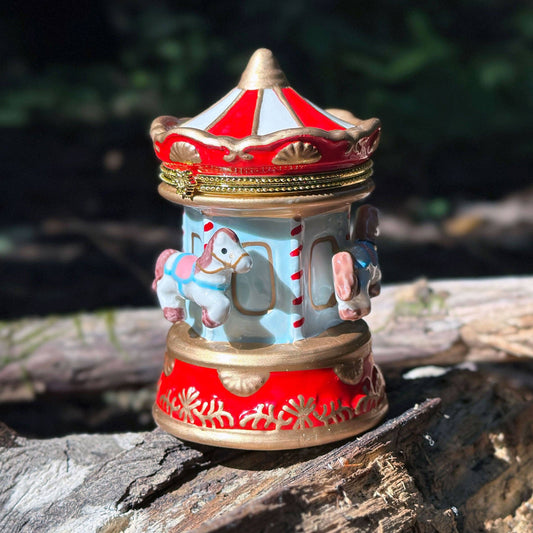 Carousel Hand Painted Trinket Box