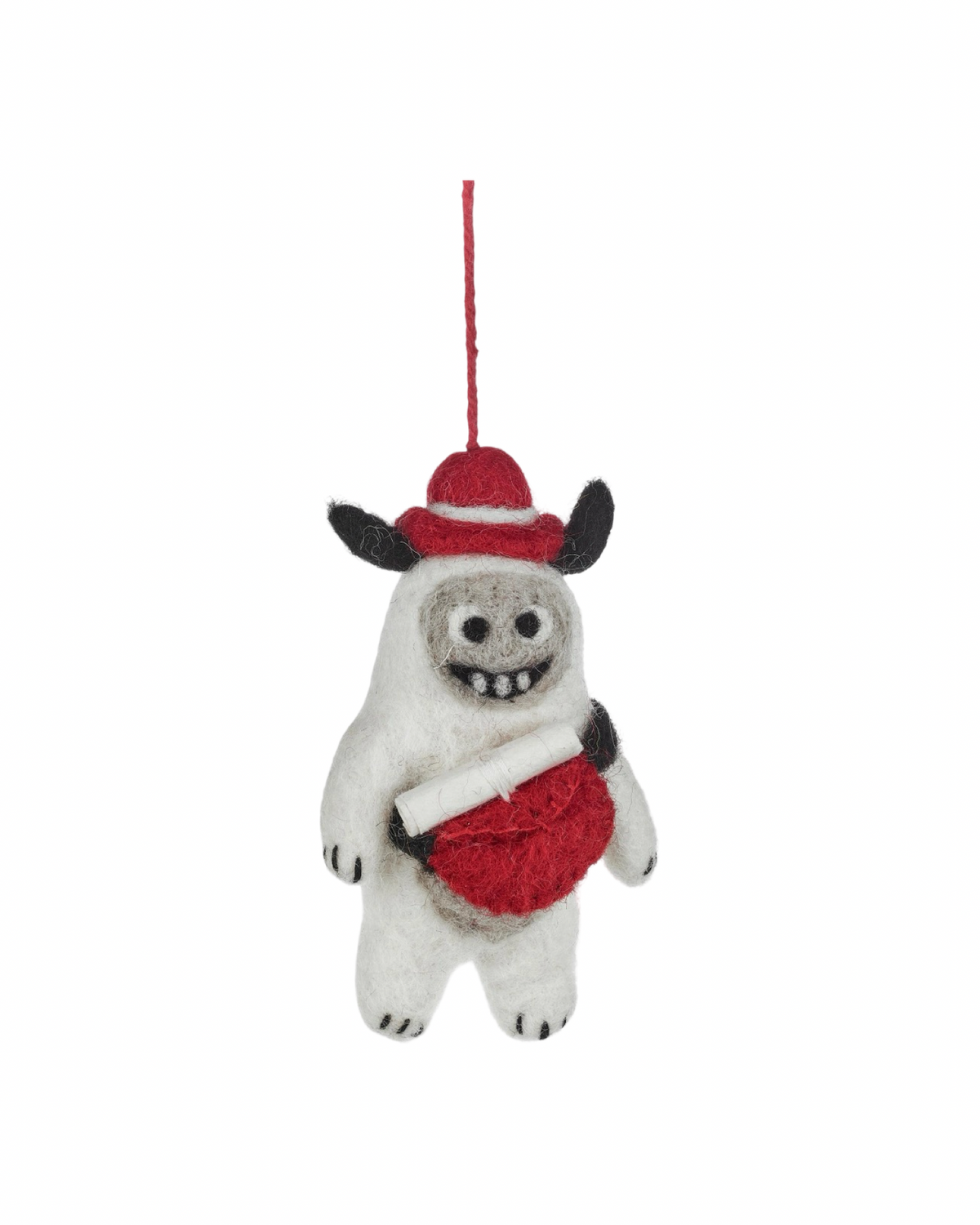 Santa Yeti Felt Decoration