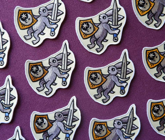 Medieval Warrior Rabbit Patch