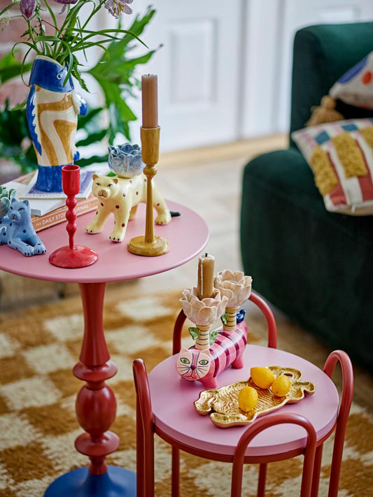 Metal, Yellow, Eber Candle Holder.