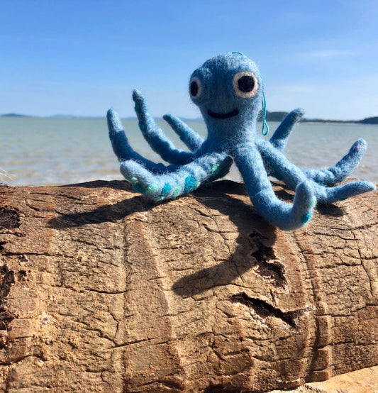 Ollie the Octopus Handmade Felt Hanging Decoration
