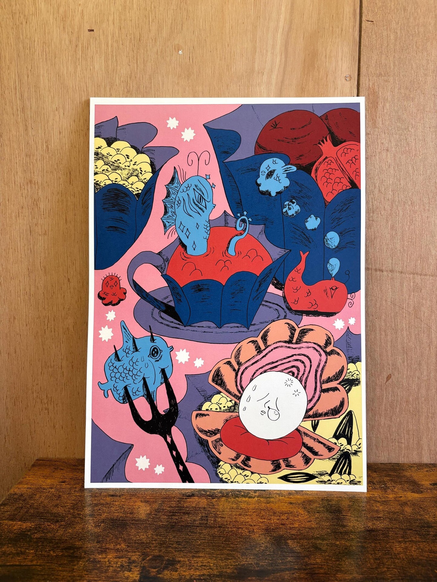 Fish Dinner A3 Print
