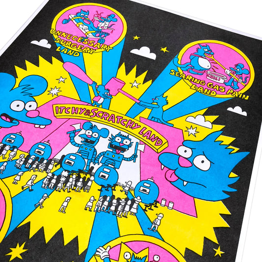 Itchy and Scratchy Land Riso Print