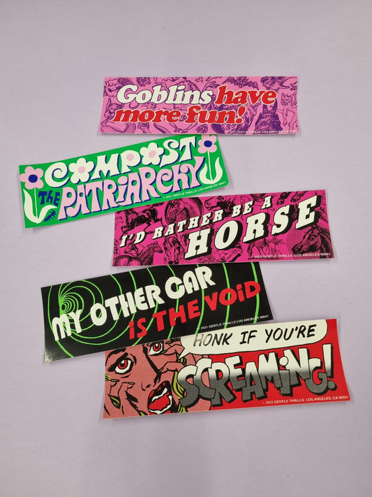 Gentle Thrills Bumper Sticker