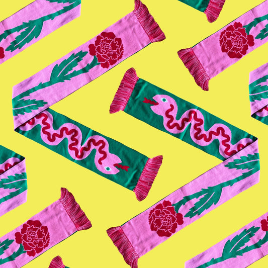 Snake / Rose Scarf
