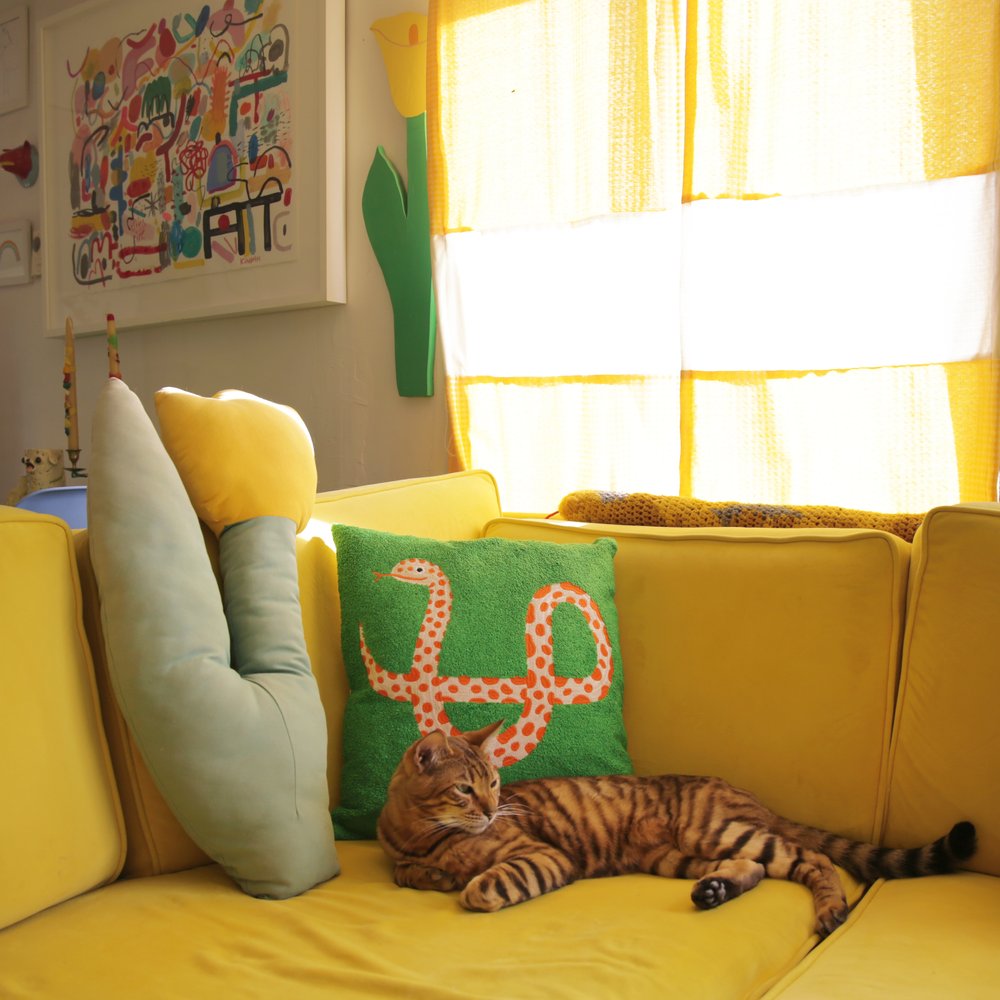 Snake in the Park Cushion Cover